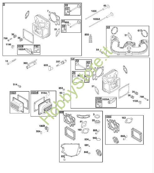H - GRUPPO TESTATA CILINDRO B&S - 44 €¦ 44N677-0017-B5 brand Stihl